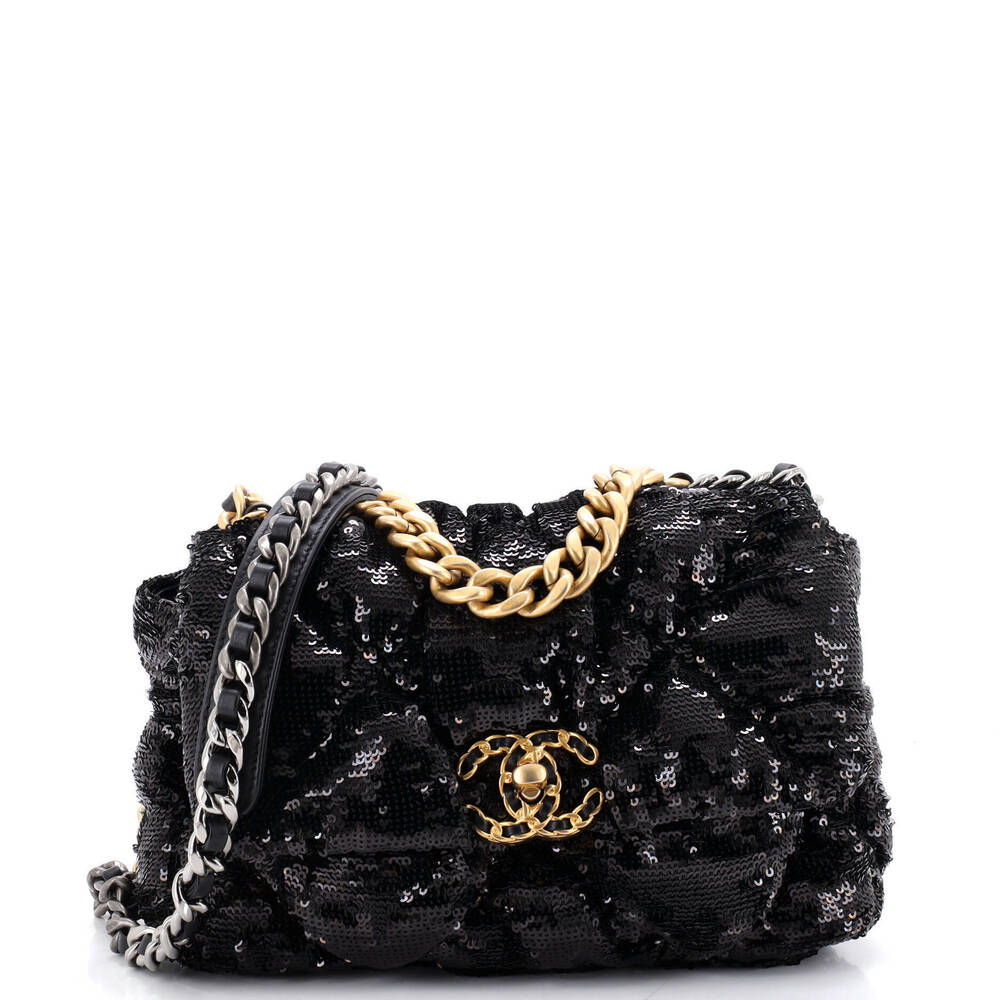 Chanel Medium 19 Flap Bag Quilted Sequins